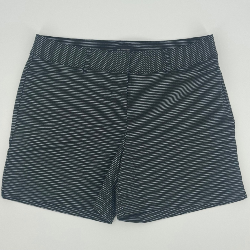 The Limited Women's Shorts Black White Polka Dot Size 12 Stretch Cotton